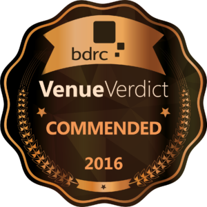 Venue Verdict Commended Gold Award 2016