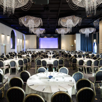 The international suite set for a conference at mercure manchester piccadilly hotel
