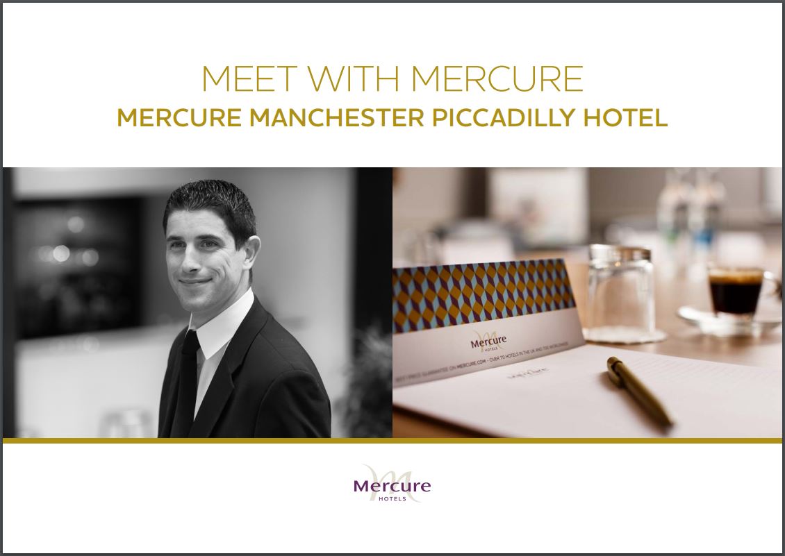 Cover of the meetings brochure for mercure manchester piccadilly hotel