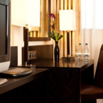 Desk and chair in a privilege room at mercure manchester piccadilly hotel