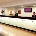 Reception desk at mercure manchester piccadilly hotel