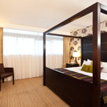 Four poster bed in a superior room at mercure manchester piccadilly hotel