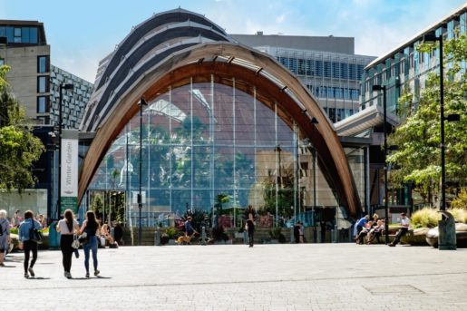 Exterior of the Sheffield Winter Gardens